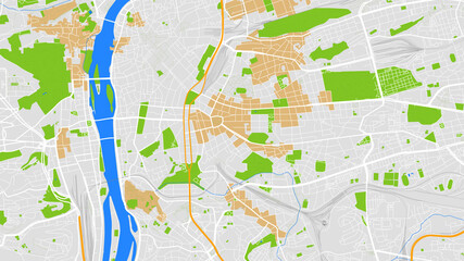 It is modern digital web map city praha