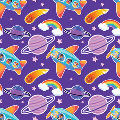 Children's day cute seamless vector