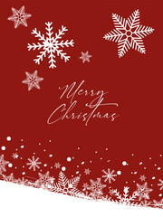 merry christmas lettering and snowflakes