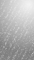 Random white dots Christmas background. Subtle fly