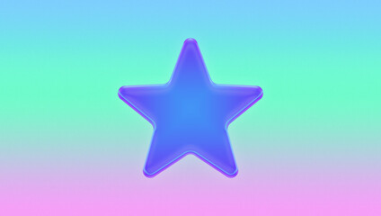 Obraz premium Glowing and gradient star, gradient grain background. Cyber tecno aesthetic for background, banner and post.