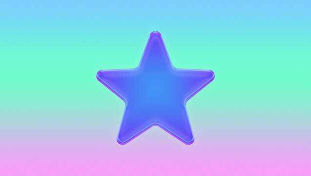 Glowing and gradient star, gradient grain background. Cyber tecno aesthetic for background, banner and post.