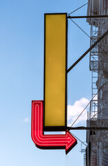 Empty sign on the road, street, city, road, signs, travel, business, urban, manhattan, way, new...