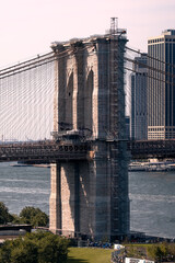 City bridge and city skyline