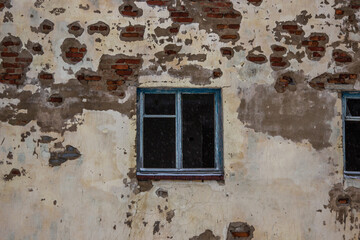 old window in the old wall