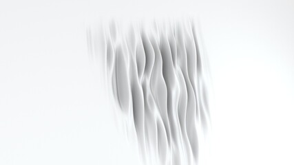 3d rendering abstract white waves. Elegant background