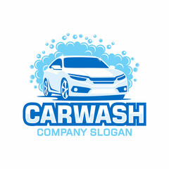 Obraz premium Car wash logo design vector Template