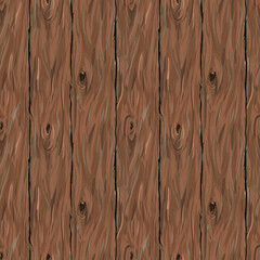 seamless pattern wood texture. brown granular plywood flooring, parquet or furniture. Old wood panel. Antique toasted oak or mahogany. Cartoon boards