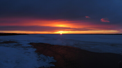Arctic sunrise in the Northwest Territories