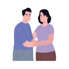 Fototapeta premium cute couple hugging