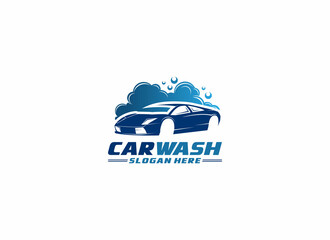 Fototapeta na wymiar car wash logo template vector in white background
