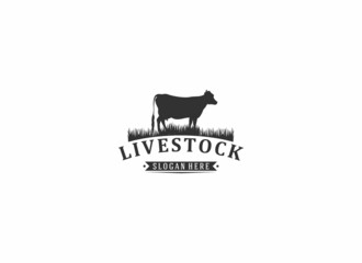 livesock logo template, vector, icon in white background