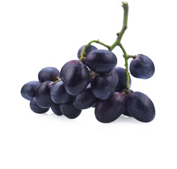 Grapes. Red grape. Grape branch isolated on white. With clipping path. Full depth of field.