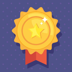 reward medal with star decoration
