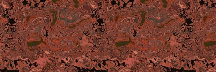 Marble swirl rock seamless natural border texture. Earthy tone rough grain semi precious stone effect ribbon. Nature pattern background edging trim.