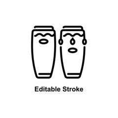 conga icon designed in outline style in musical instrument icon theme