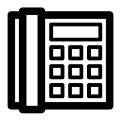 telephone outline icon, suitable for electronics icon set