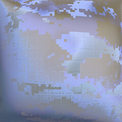 Unusual background of elements that look like colored pixels.3d.