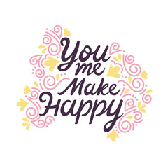 you me make happy banner