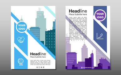 Brochure design template vector. Flyers report business magazine poster. Presentation brush concept in A4 layout.