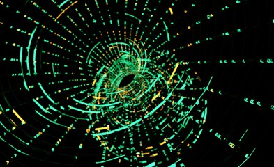 Transparent colors lighting concave on a black scene 3D rendering abstract wallpaper backgrounds