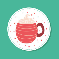 chocolate cup with cream