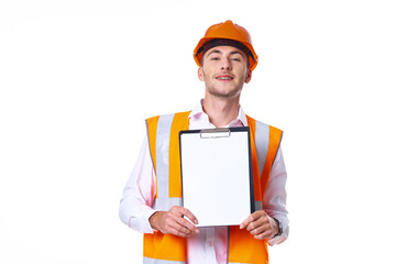 Engineer with documents working form of professionals