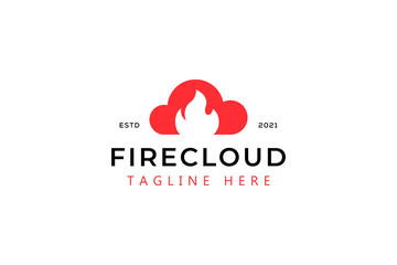 Fire Cloud Business and Technology Modern Logo