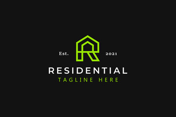 Letter R Home and Residential Modern Business Logo