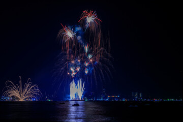 Pattaya International Fireworks Festival, Chonburi province, the central region of Thailand, Nov 28, 2021
