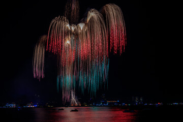 Pattaya International Fireworks Festival, Chonburi province, the central region of Thailand, Nov 28, 2021