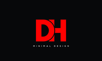 DH or HD Abstract initial monogram letter alphabet logo 