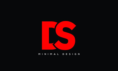 DS or SD Abstract initial monogram letter alphabet logo 