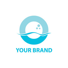 Logo design icon for laundry business vector illustration.