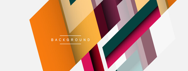 Background. Geometric diagonal square shapes and lines abstract composition. Vector illustration for wallpaper banner background or landing page