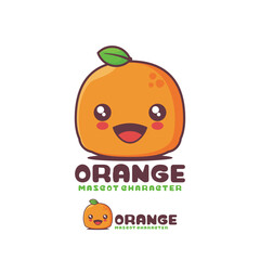 orange fruit cartoon illustration. suitable for, logos, prints, labels, packaging, stickers