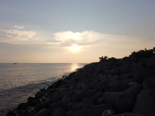 sunset over the sea