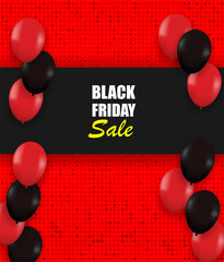 Black Friday sale banner. Sale promotion poster. Banner background design. Shopping template. Vector illustration