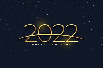 Obraz na płótnie Canvas 2022 new year golden card design