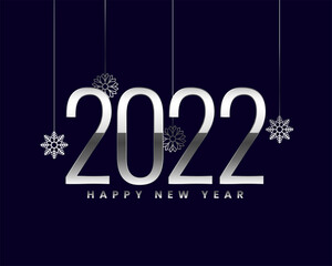 2022 new year silver background design