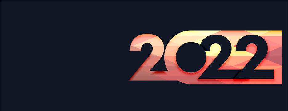 happy new year 2022 text banner design
