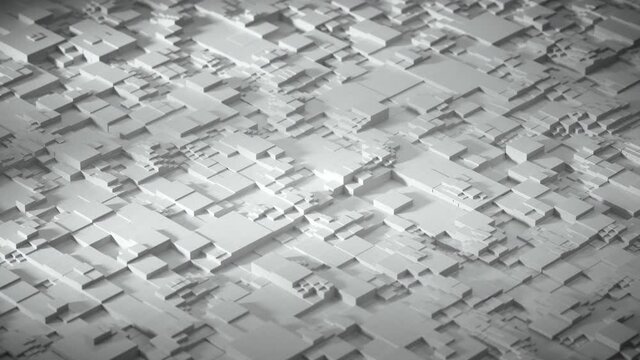 Circuit and block materials, science and technology, 3d rendering.