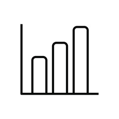 Bar chart icon vector graphic