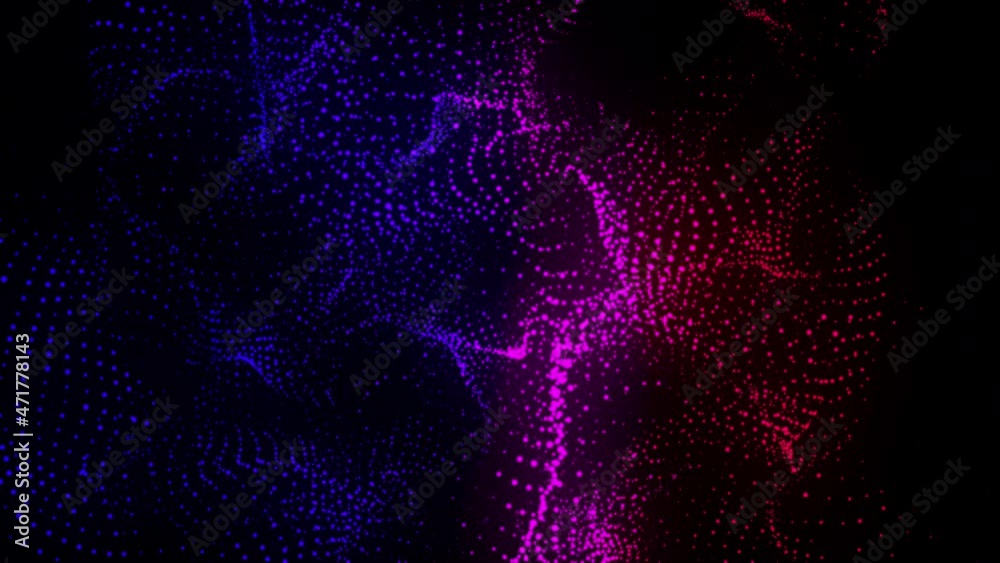 Poster computer generated spiral organic form from flow particles. 3d rendering of gaseous excellent backgr