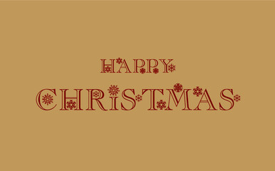 Fototapeta premium merry christmas design in red and cream