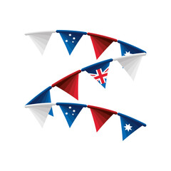 Fototapeta premium garland flags australia