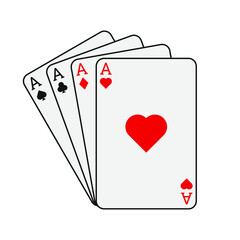 Playing cards icon. Vector illustration isolated on white background.