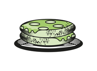 matcha tea biscuit