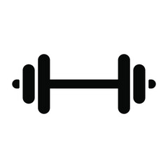 Dumbbell icon. Vector illustration isolated on white background.