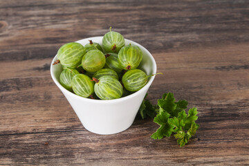 Fresh ripe green sweet gooseberry